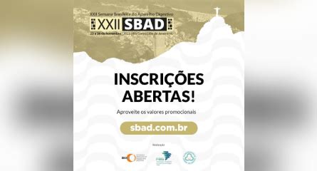 sbad 2023|XXII SBAD – A SBAD 2023 já está se aproximando!